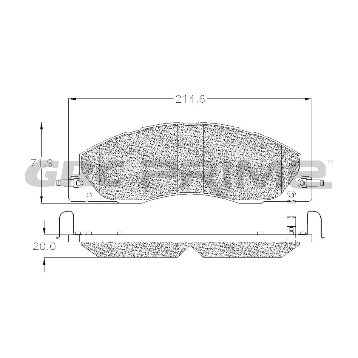 GPRD1399SD - BALATAS SEMIMETALICAS DELANTERAS PARA DODGE RAM 2500 2009-2010