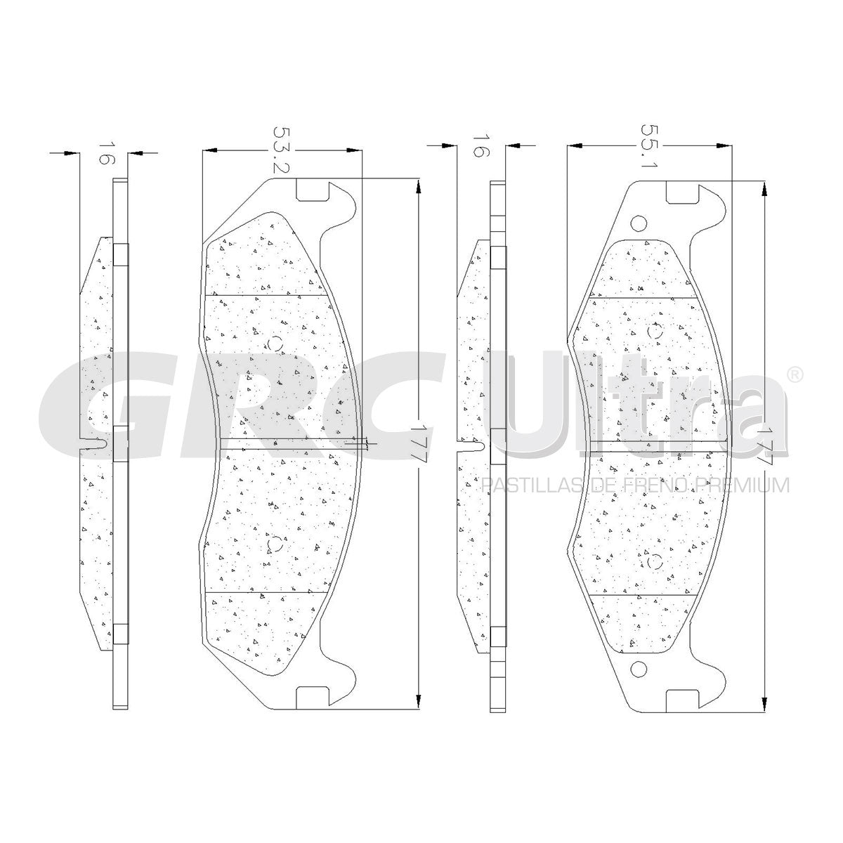 GMD203 - BALATAS SEMIMETALICAS DELANTERAS PARA AMERICAN MOTORS CONCORD 1982-1983