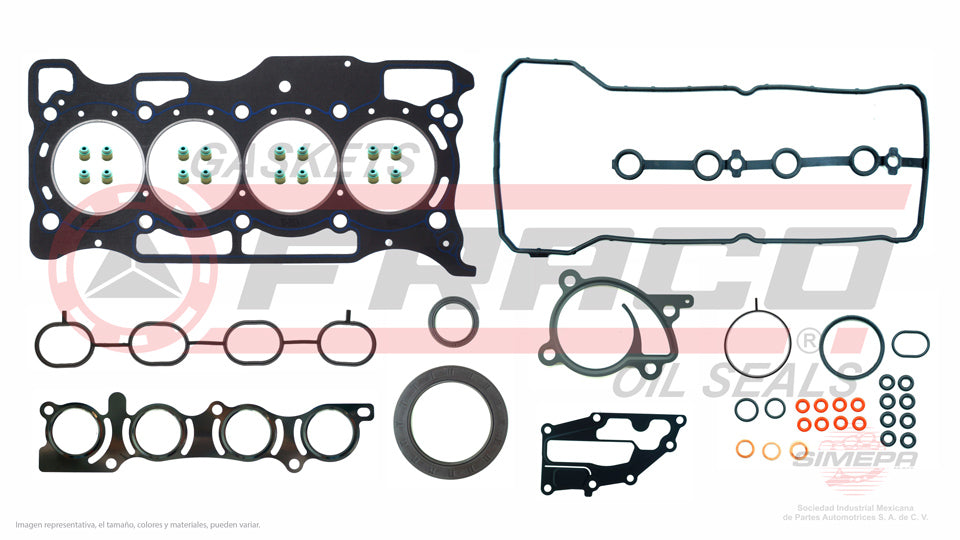 FSX-5840187NR - JUEGO DE EMPAQUES PARA NISSAN JUKE L4 1.6 L 16 V. DOHC HR16DE 2010-2014