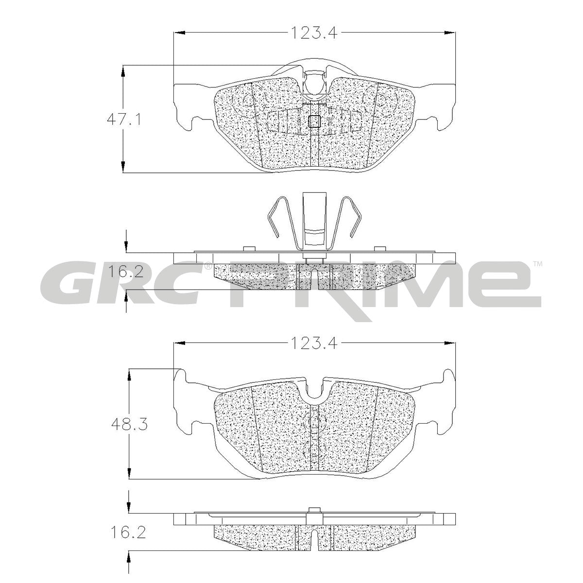 GPRD1267 - BALATAS CERAMICAS TRASERAS PARA BMW 120I BASE 2006-2006