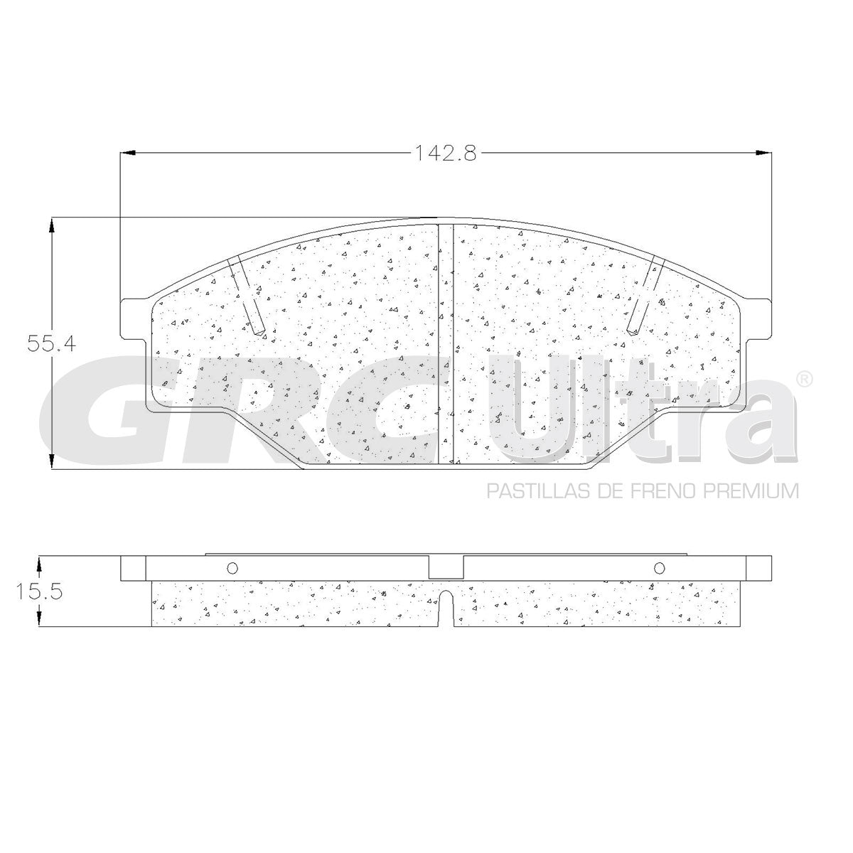 GMD303 - BALATAS SEMIMETALICAS DELANTERAS PARA TOYOTA PICKUP 2.4L 1985-1988