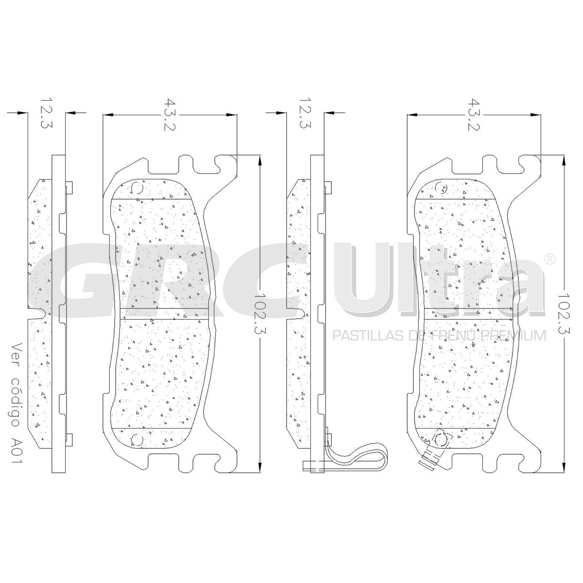 GCD636 - BALATAS CERAMICAS TRASERAS PARA FORD ESCORT 2.0L 1998-2002