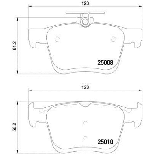 BRE-P85125X - BALATAS TRASERAS PARA AUDI A3 AMBIENTE 2014-2016