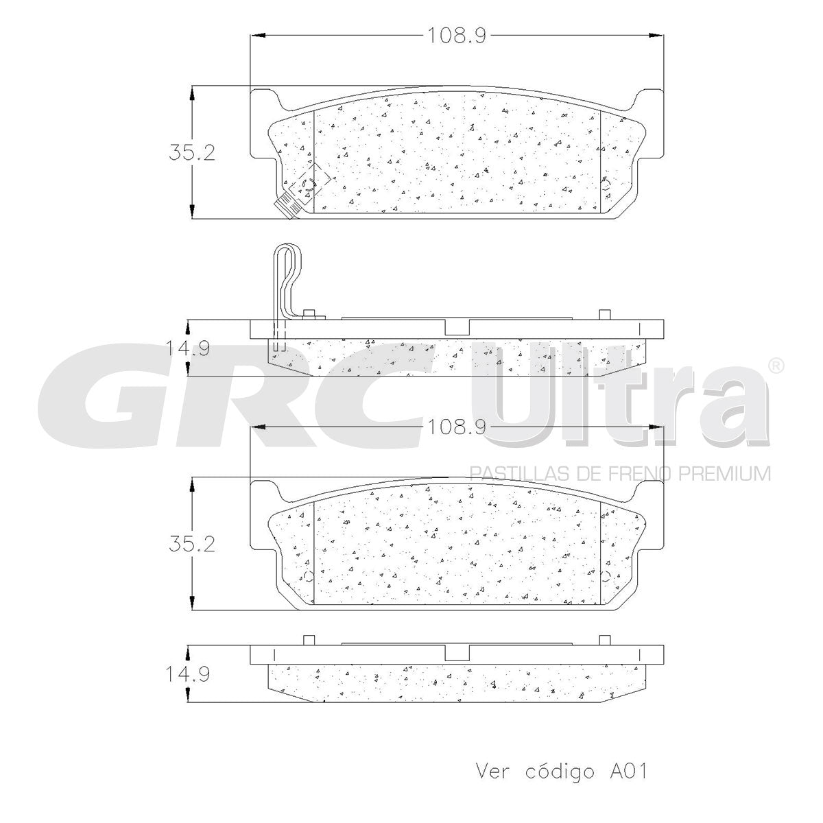 GCD588 - BALATAS CERAMICAS TRASERAS PARA INFINITI J30 1993-1997