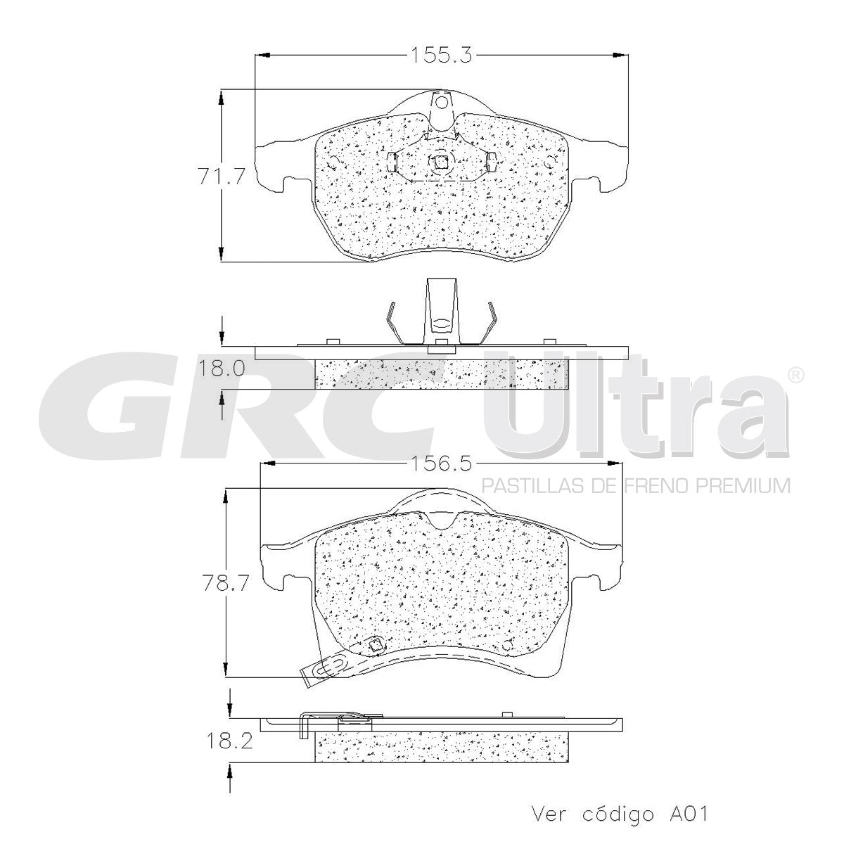 GMD1141 - BALATAS SEMIMETALICAS DELANTERAS PARA CHEVROLET ASTRA 2000-2001