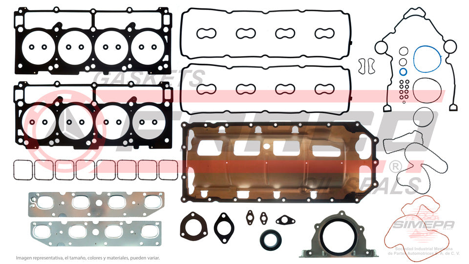 FSX-1182107 - JUEGO DE EMPAQUES PARA CHRYSLER ASPEN V8 5.7 L 16 V. HEMI 2009