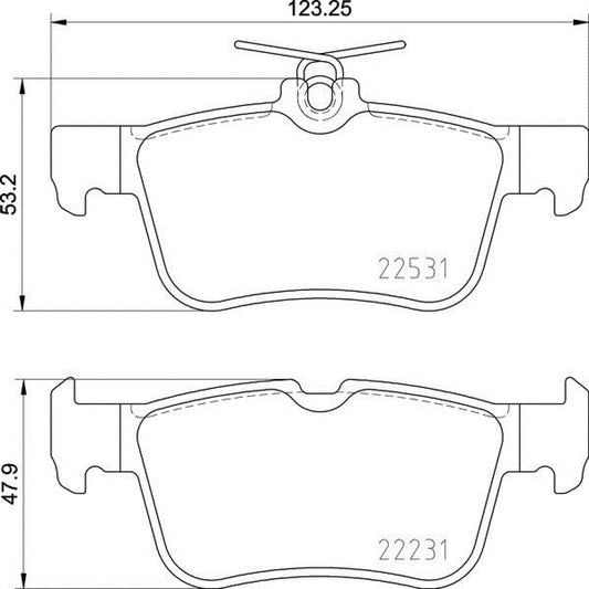 BRE-P24175 - BALATAS TRASERAS PARA FORD FUSION ENERGI SE 2013-2016