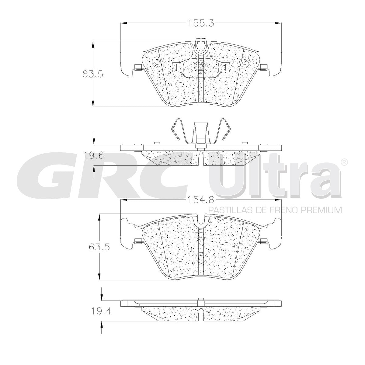 GCD1061A - BALATAS CERAMICAS DELANTERAS PARA BMW 128I 2012-2013