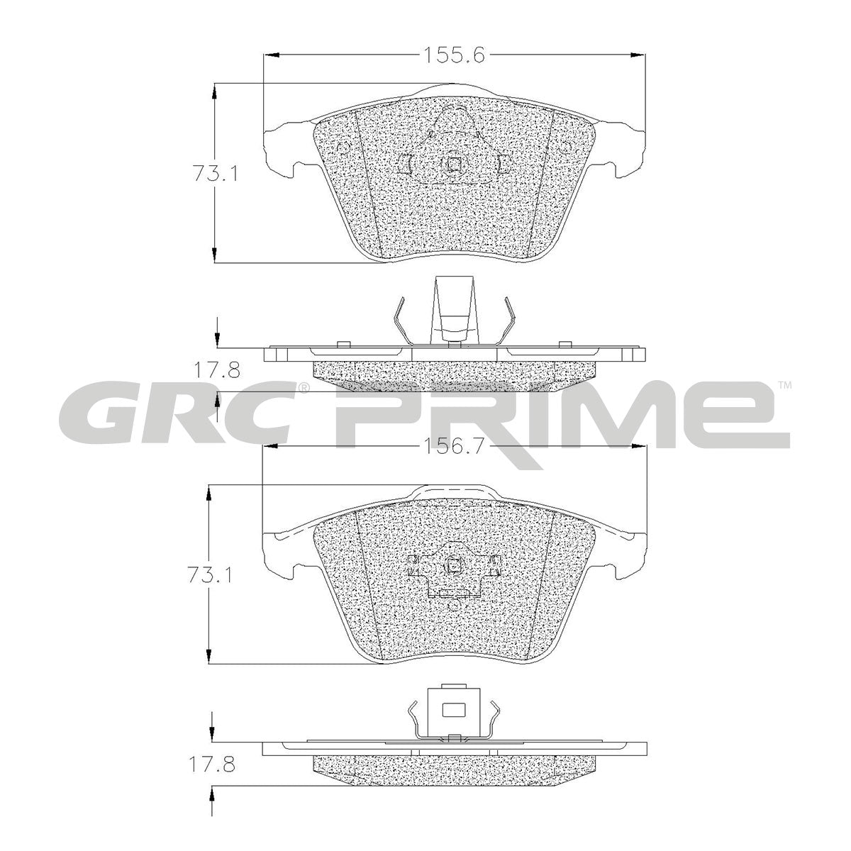 GPRD915B - BALATAS SEMIMETALICAS DELANTERAS PARA MAZDA 3 MAZDASPEED 2.3L 2007-2010