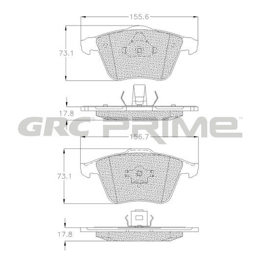 GPRD915B - BALATAS SEMIMETALICAS DELANTERAS PARA MAZDA 3 MAZDASPEED 2.3L 2007-2010