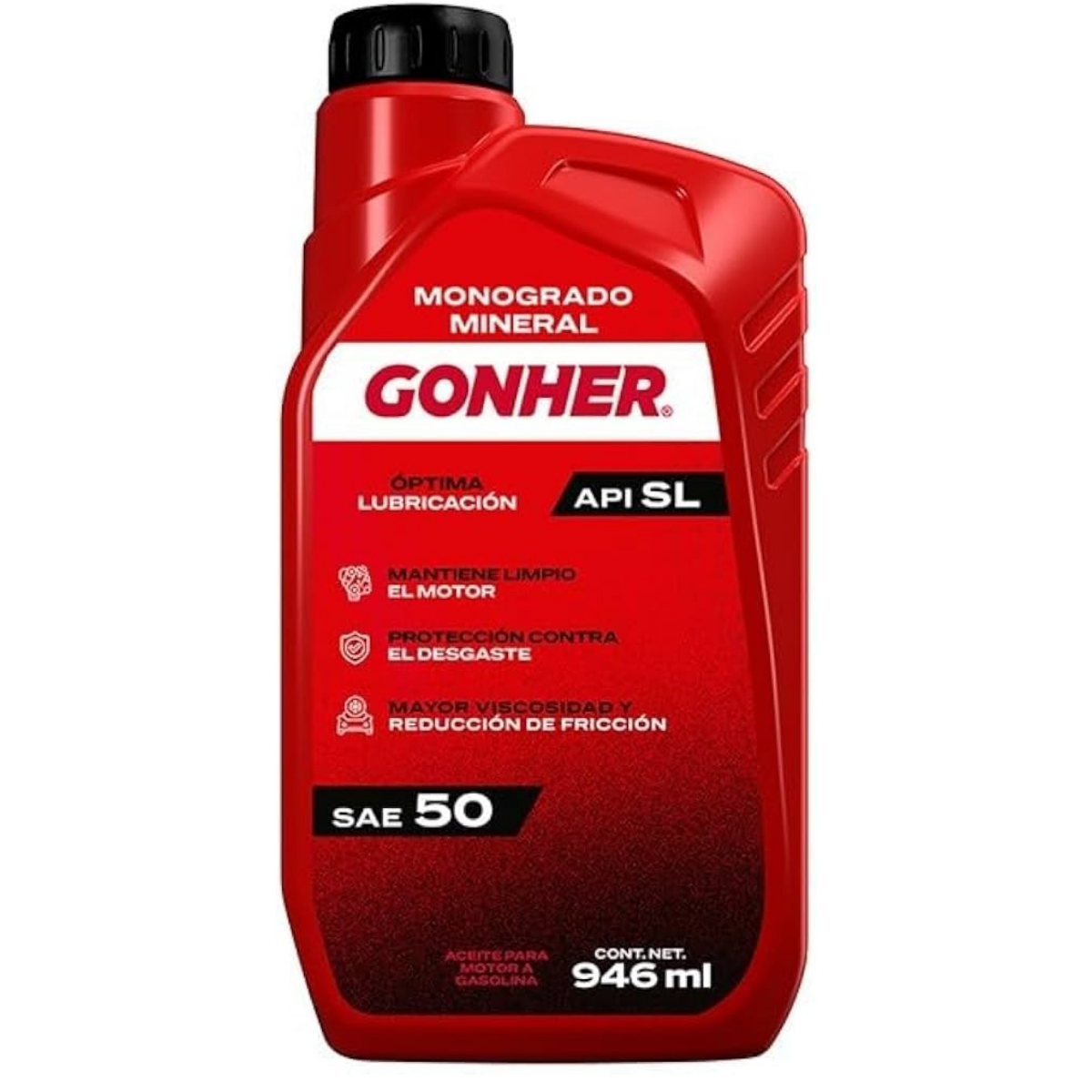 GH-1033948 - ACEITE GONHER SAE 50 API SL CAJA CON 12 PIEZAS DE 946ML
