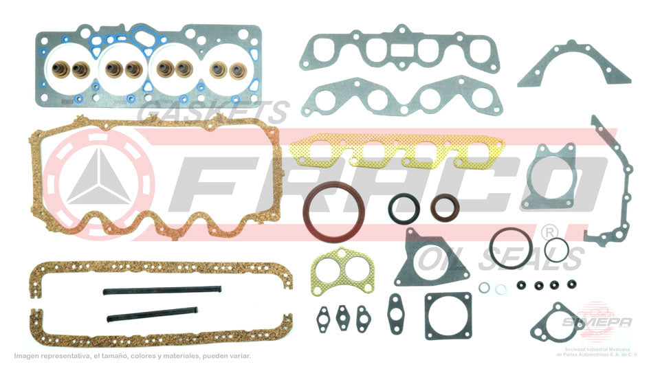 FSX-2640012 - JUEGO DE EMPAQUES PARA FORD ESCORT L4 1.6 L 8 V. SOHC 1981-1985