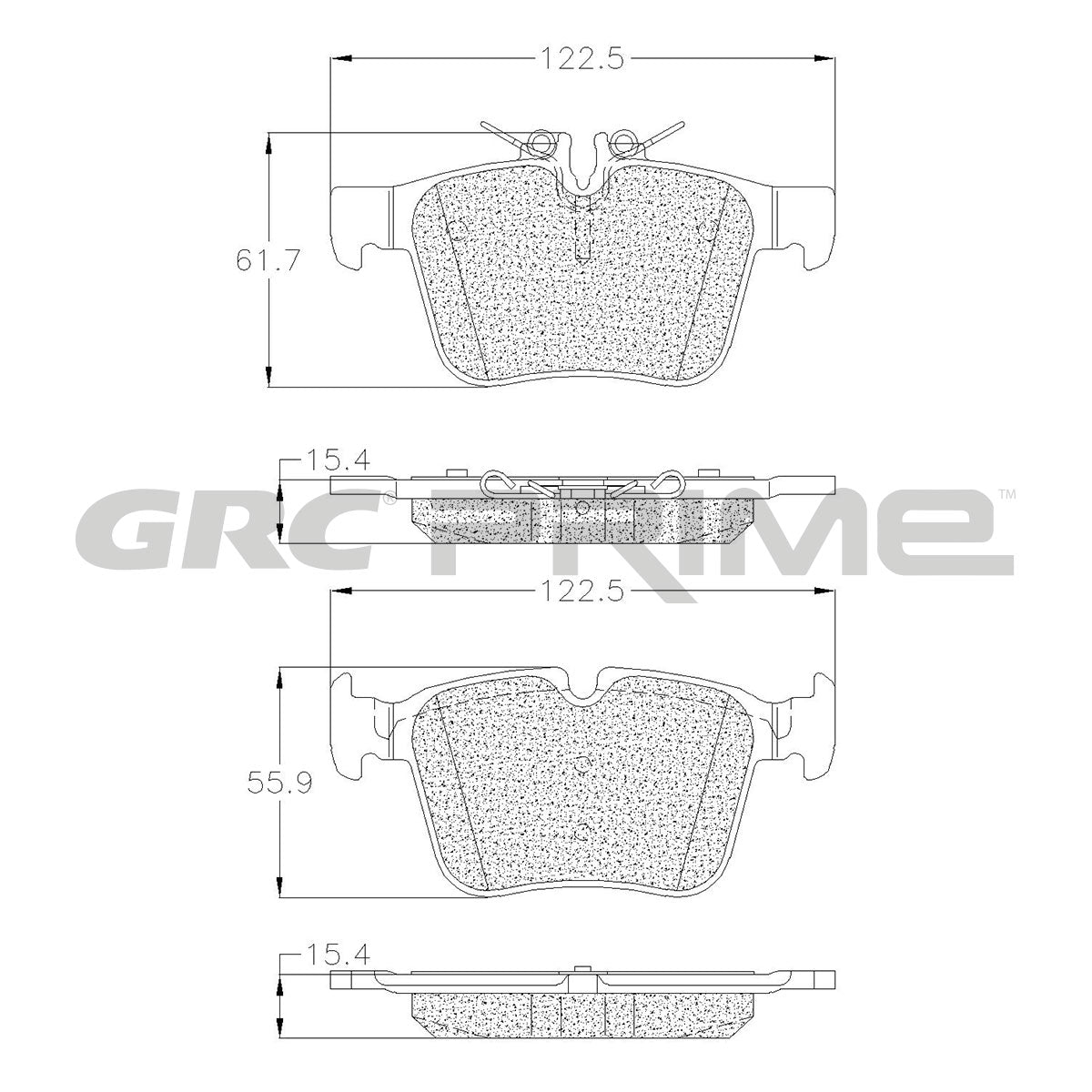 GPRD1795 - BALATAS CERAMICAS TRASERAS PARA MERCEDES-BENZ C180 2015-2019