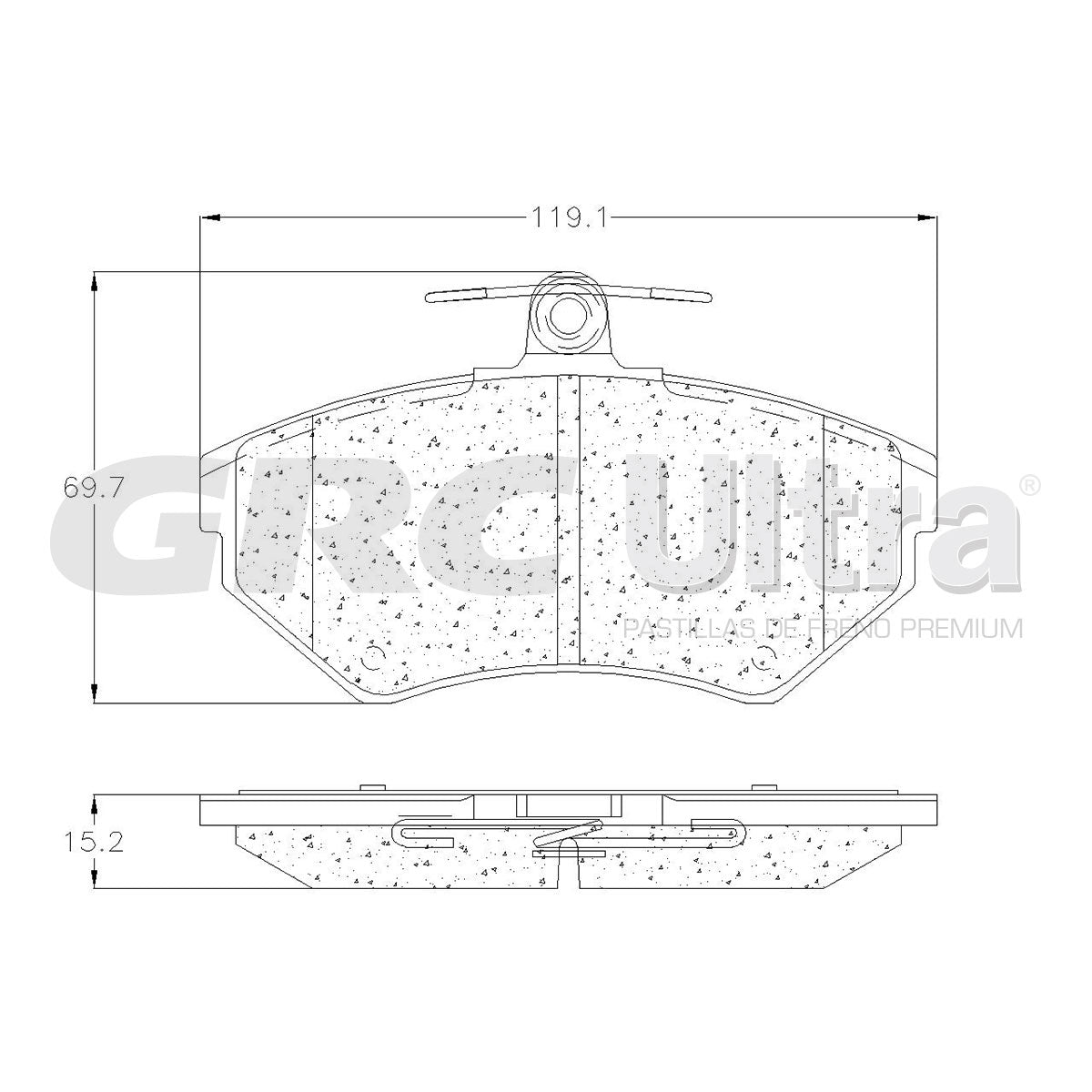 GMD704 - BALATAS SEMIMETALICAS DELANTERAS PARA SEAT CORDOBA 2001-2005
