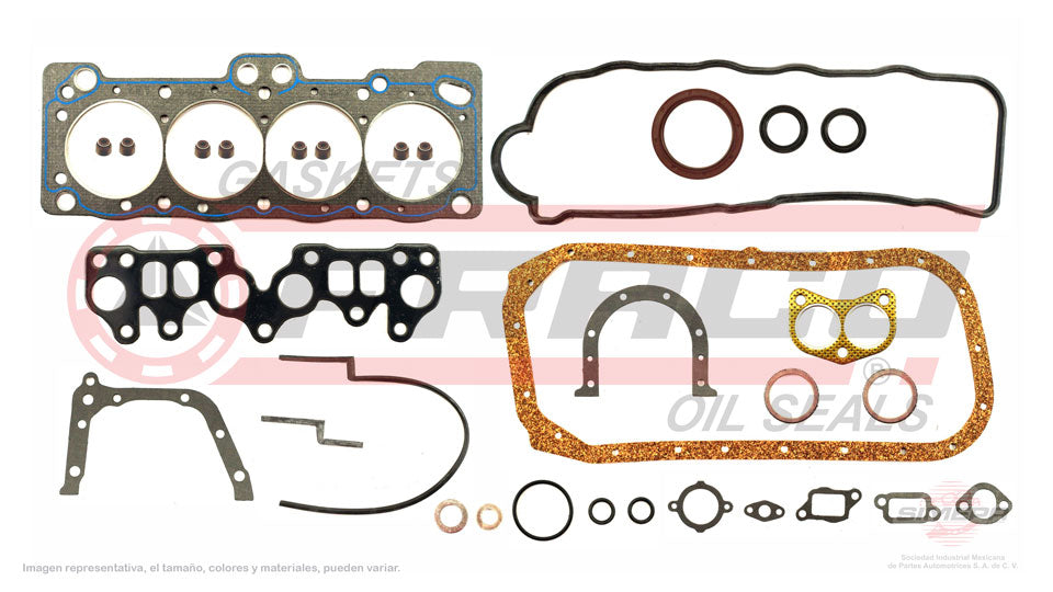 FSX-8040121 - JUEGO DE EMPAQUES PARA CHEVROLET NOVA L4 1.6 L SOHC 8 V. SOHC 1986-1988
