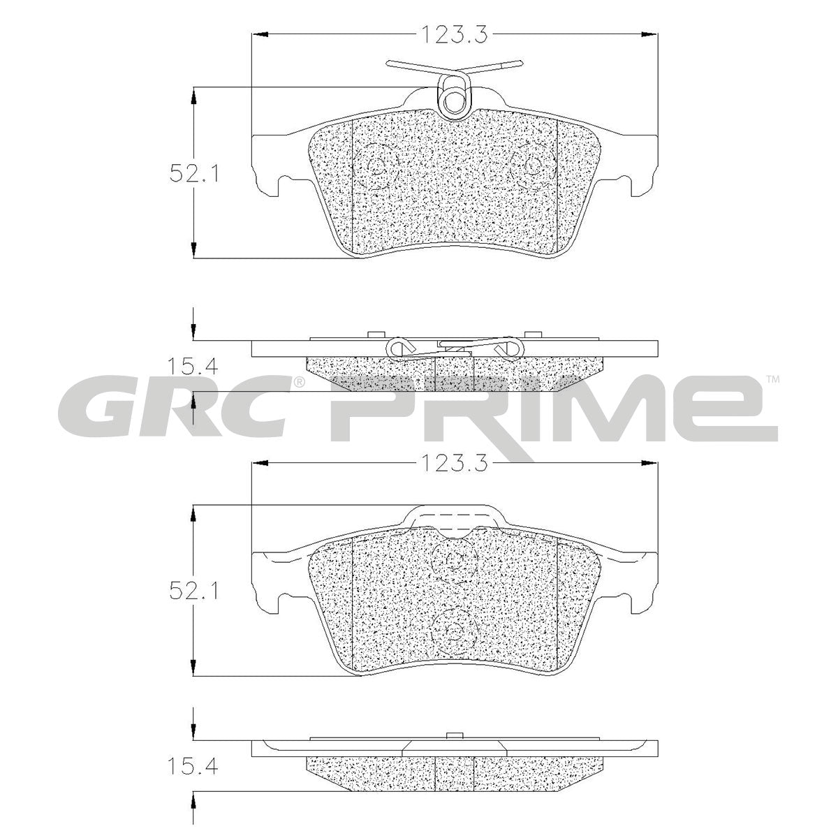 GPRD1095 - BALATAS SEMIMETALICAS TRASERAS PARA CADILLAC BLS 2007-2008