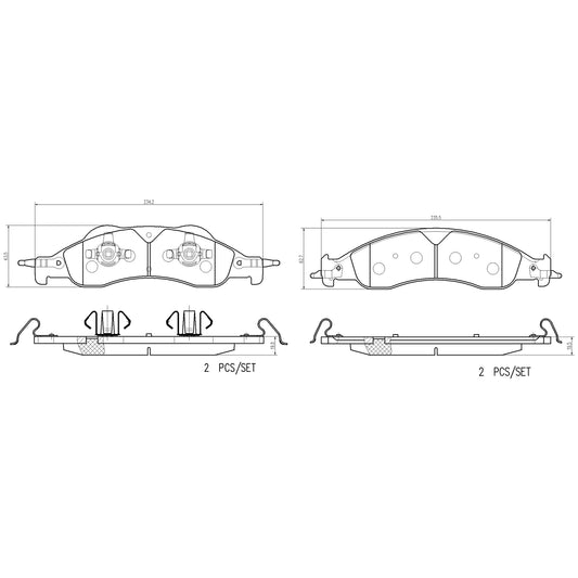 BRE-P24228 - BALATAS DELANTERAS PARA FORD EXPEDITION EDDIE BAUER 2007-2009
