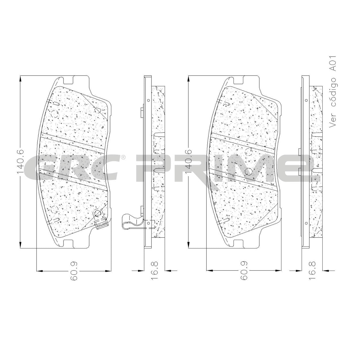 GPRD1847 - BALATAS CERAMICAS DELANTERAS PARA HYUNDAI ELANTRA SPORT 2017-2020