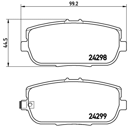 BRE-P49044 - BALATAS TRASERAS PARA MAZDA MX-5 BASE 2017-2017