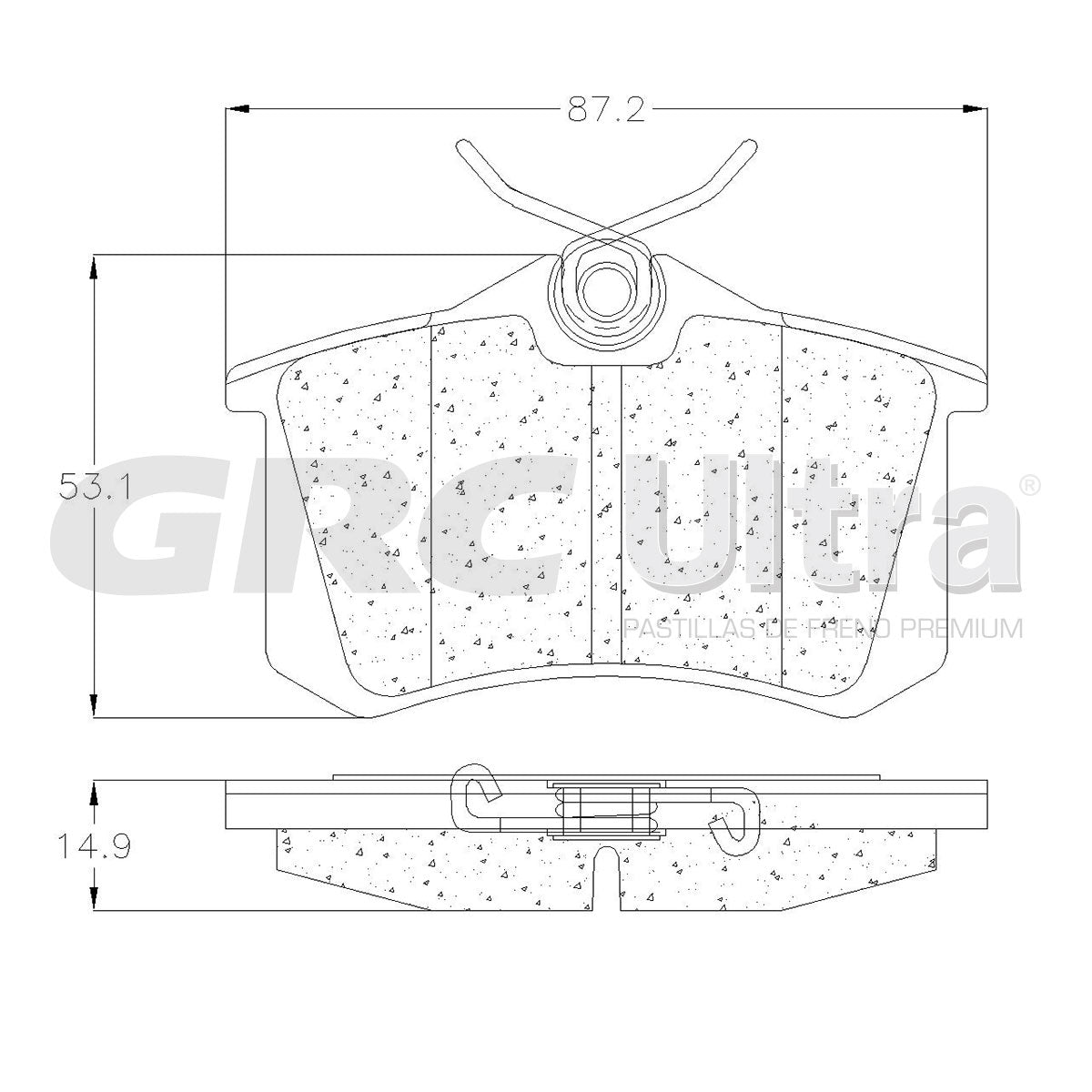 GCD340 - BALATAS CERAMICAS TRASERAS PARA AUDI A1 2011-2018