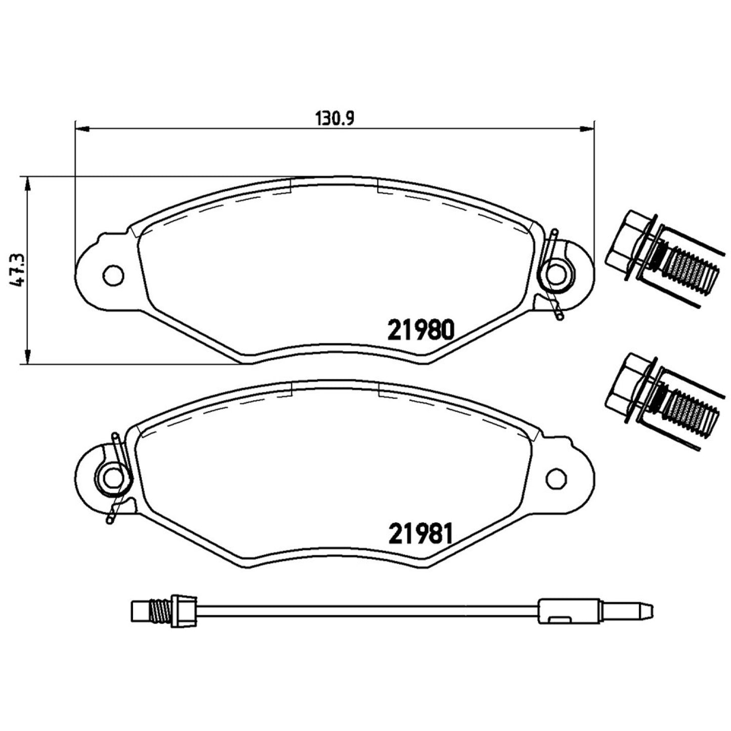 BRE-P56038 - BALATAS DELANTERAS PARA RENAULT KANGOO AUTHENTIQUE 2007-2009