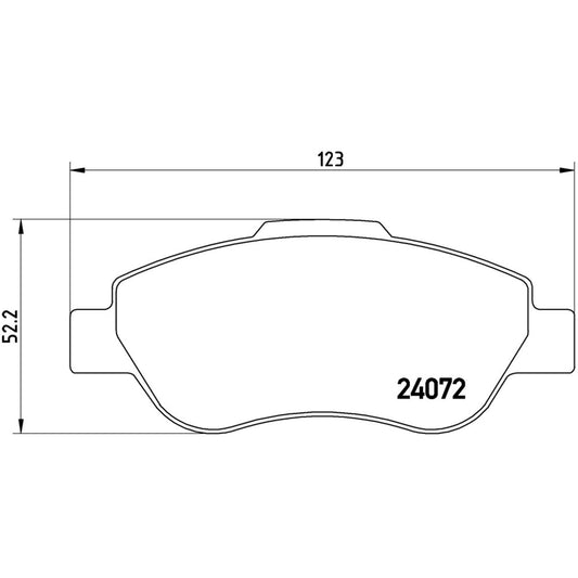 BRE-P23097 - BALATAS DELANTERAS PARA FIAT PANDA CLIMBING 2007-2008