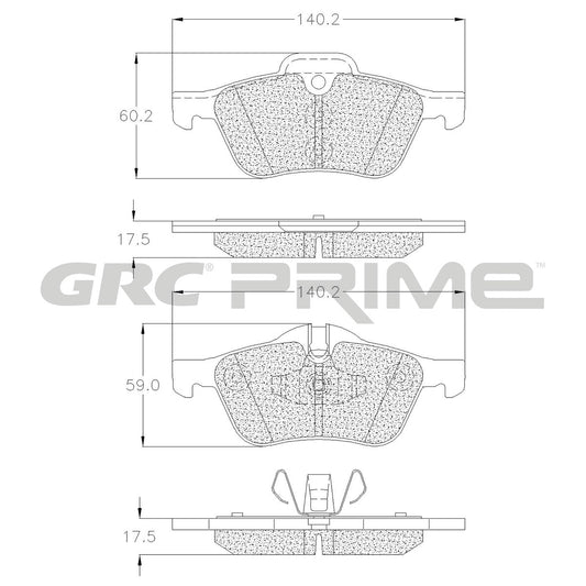 GPRD939 - BALATAS SEMIMETALICAS DELANTERAS PARA MINI COOPER S 2008-2008