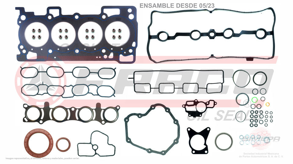 FSX-5840205SB - JUEGO DE EMPAQUES PARA NISSAN SENTRA L4 1.8 L 16 V. DOHC MRA8DE 2013-2018