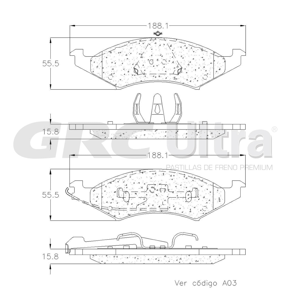 GMD421A - BALATAS SEMIMETALICAS DELANTERAS PARA FORD TAURUS GL 1993-1993
