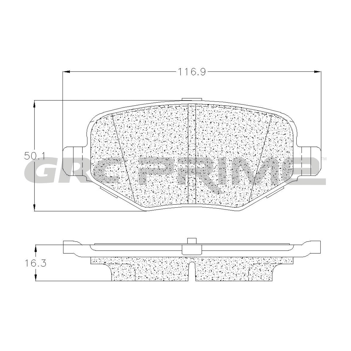 GPRD1377 - BALATAS CERAMICAS TRASERAS PARA FORD EDGE 2011-2014