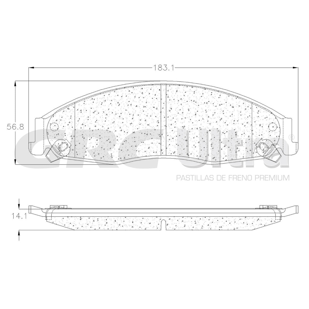 GCD921 - BALATAS CERAMICAS DELANTERAS PARA CADILLAC CTS BASE 2006-2007