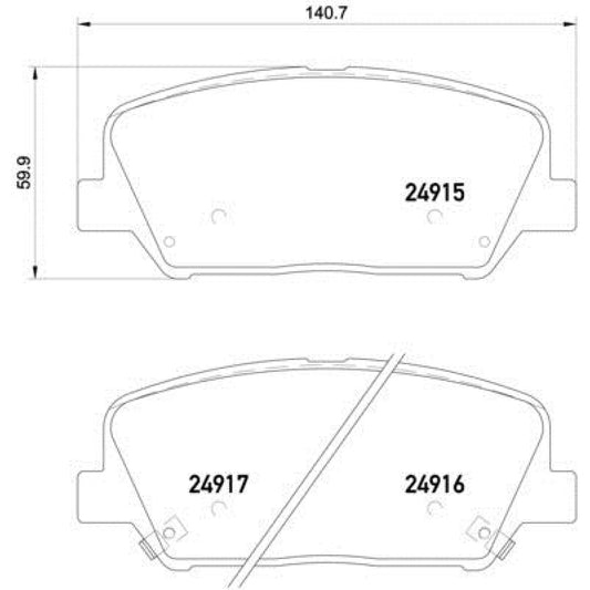 BRE-P30065 - BALATAS DELANTERAS PARA KIA FORTE SX 2017-2018