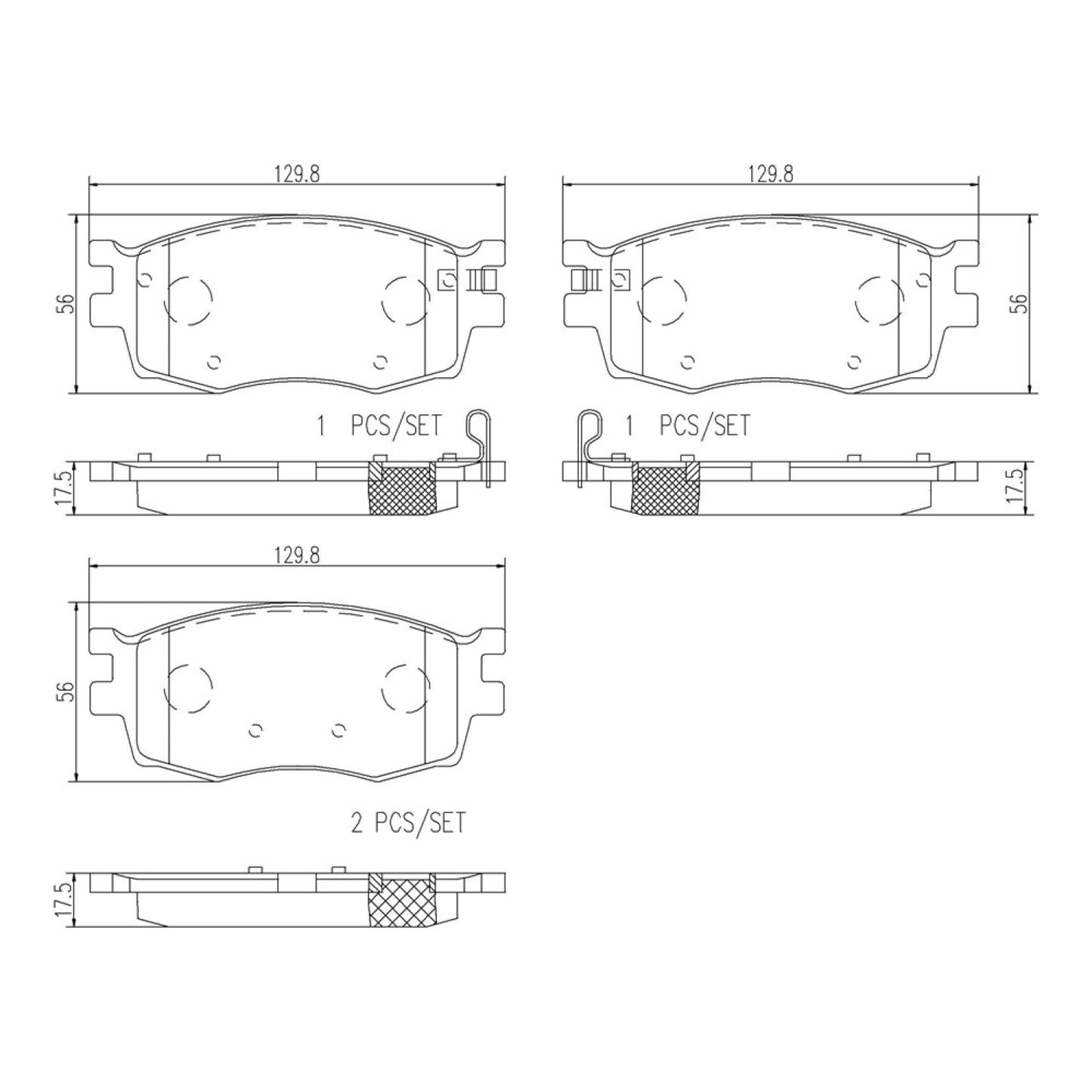 BRE-P30026N - BALATAS DELANTERAS PARA DODGE ATTITUDE GL 2006-2010