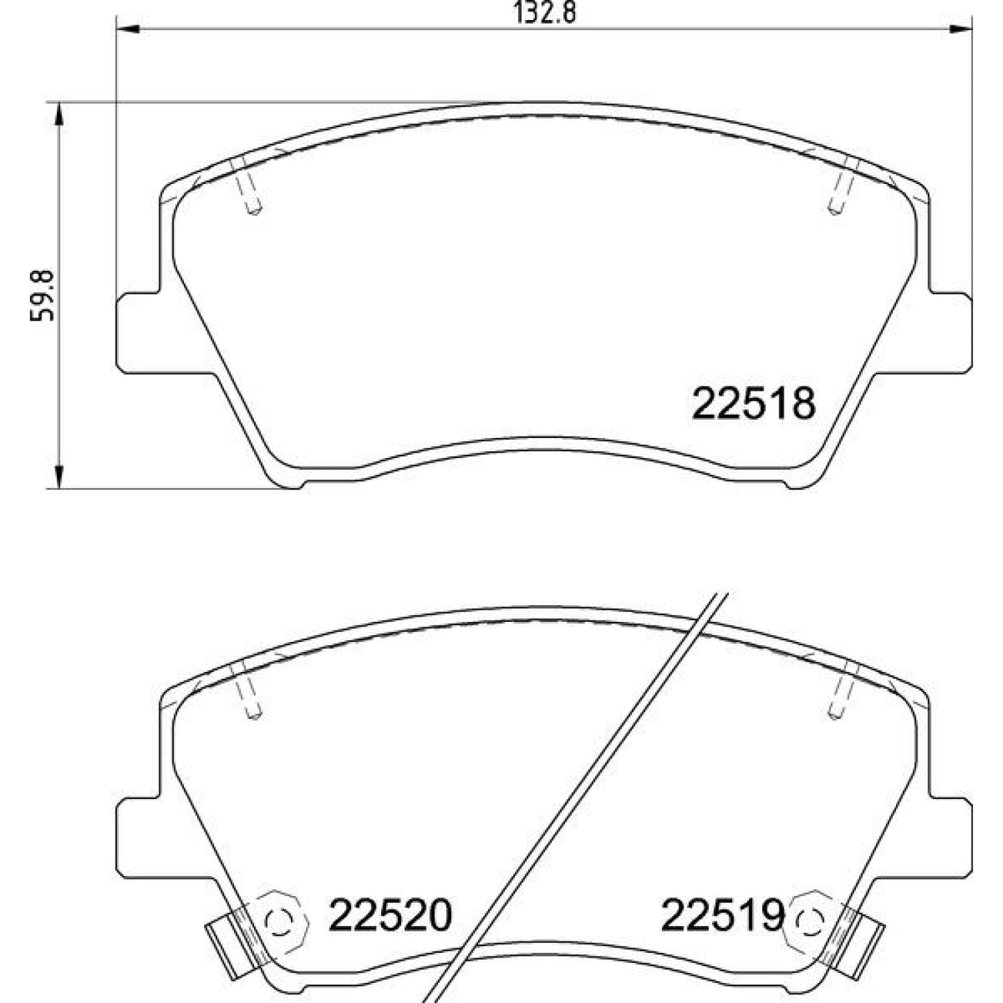 BRE-P30107 - BALATAS DELANTERAS PARA HYUNDAI ELANTRA ECO 2017-2020