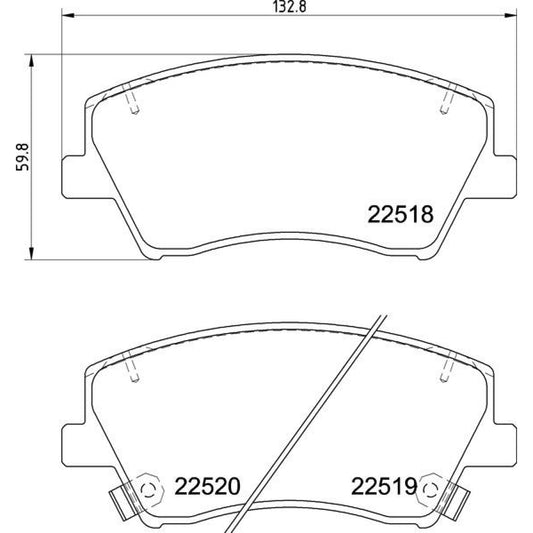 BRE-P30107 - BALATAS DELANTERAS PARA HYUNDAI ELANTRA ECO 2017-2020