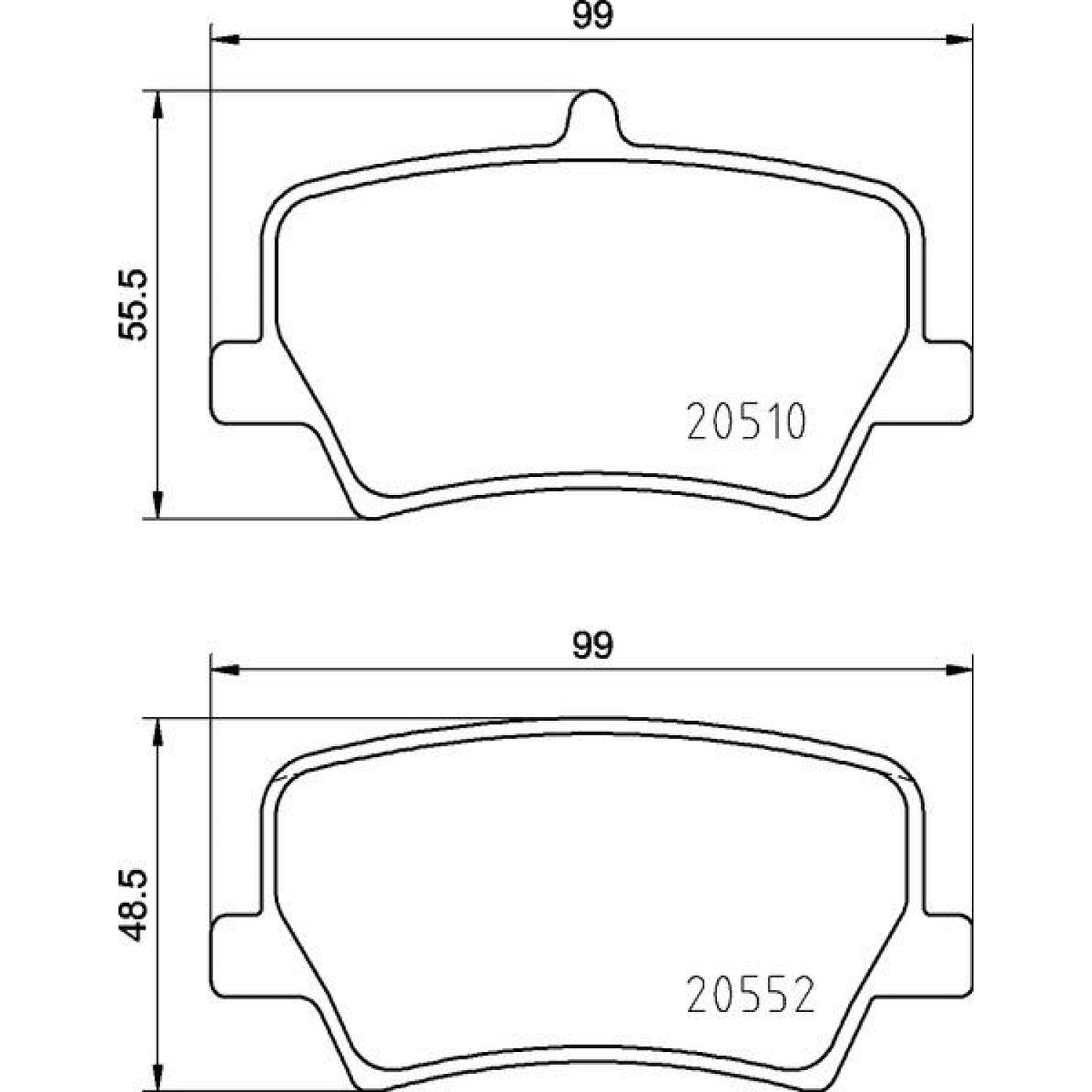 BRE-P86032 - BALATAS TRASERAS PARA VOLVO XC40 T4 INSCRIPTION 2019-2021