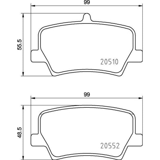 BRE-P86032 - BALATAS TRASERAS PARA VOLVO XC40 T4 INSCRIPTION 2019-2021