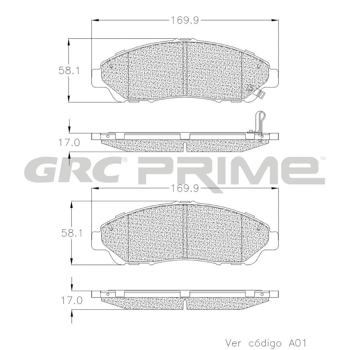 GPRD1378 - BALATAS CERAMICAS DELANTERAS PARA ACURA MDX 3.7L 2007-2009