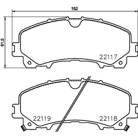 BRE-P56106 - BALATAS DELANTERAS PARA INFINITI Q50 HYBRID 2016-2016