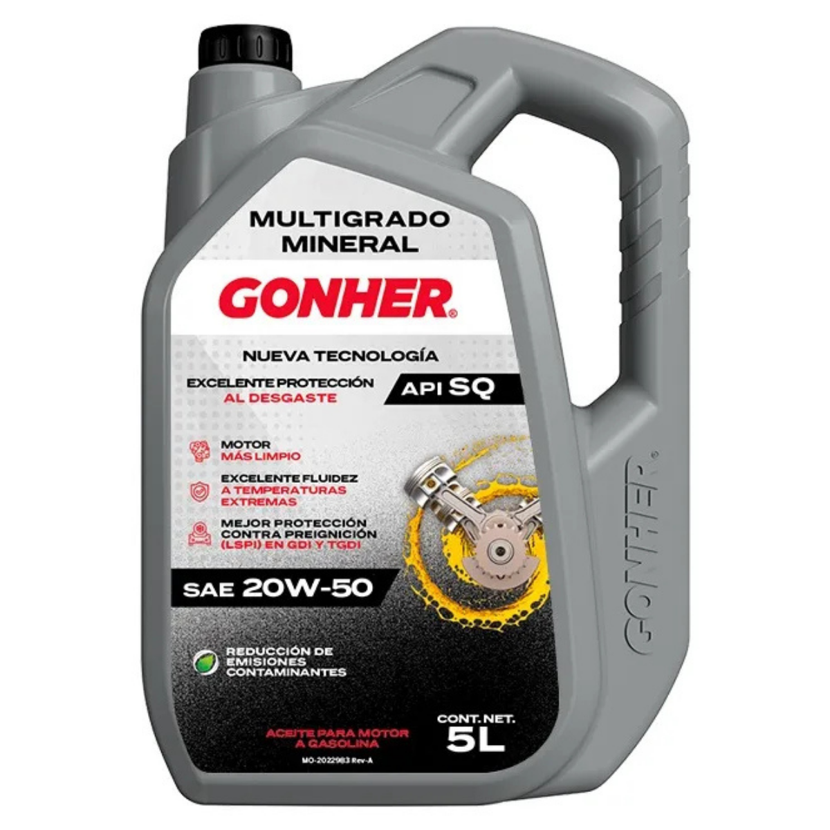 GH-1035005 - ACEITE GONHER SAE 20W-50 API SQ CAJA CON 4 PIEZAS DE 5 LITROS