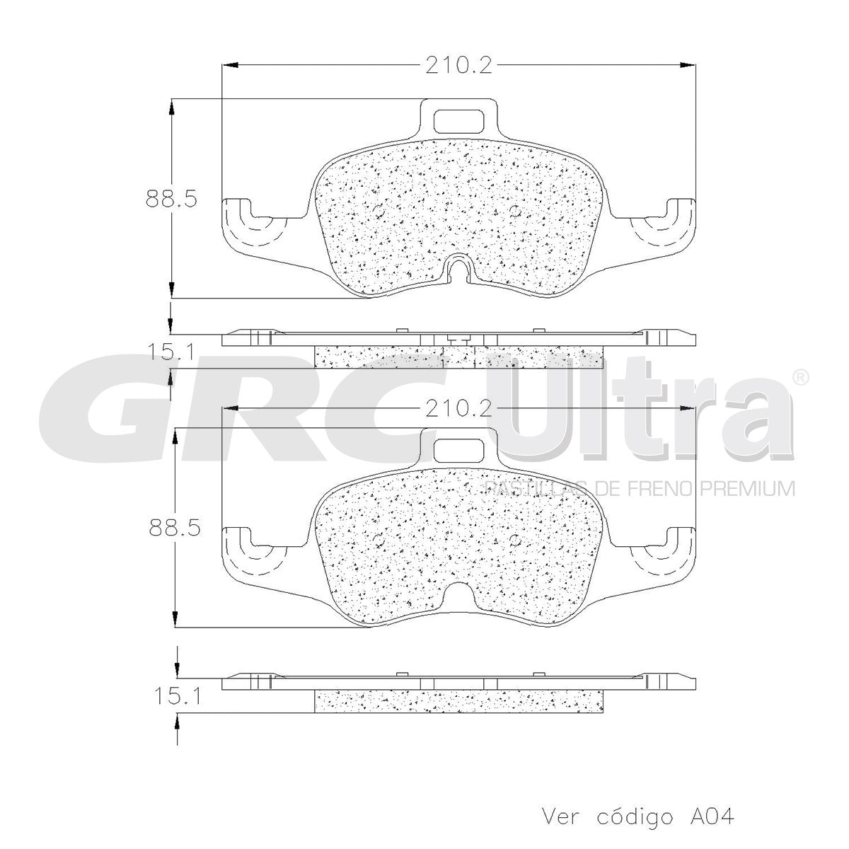 GMD1876 - BALATAS SEMIMETALICAS DELANTERAS PARA AUDI TT 2018-2018