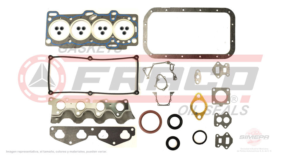 FSX-3640011-1 - JUEGO DE EMPAQUES PARA DODGE ATOS L4 1.1 L 12 V. SOHC G4HD 2006-2012