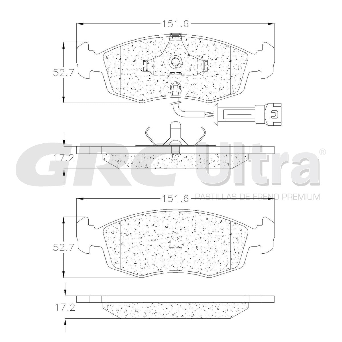 GMD298 - BALATAS SEMIMETALICAS DELANTERAS PARA MERKUR SCORPIO 1988-1989