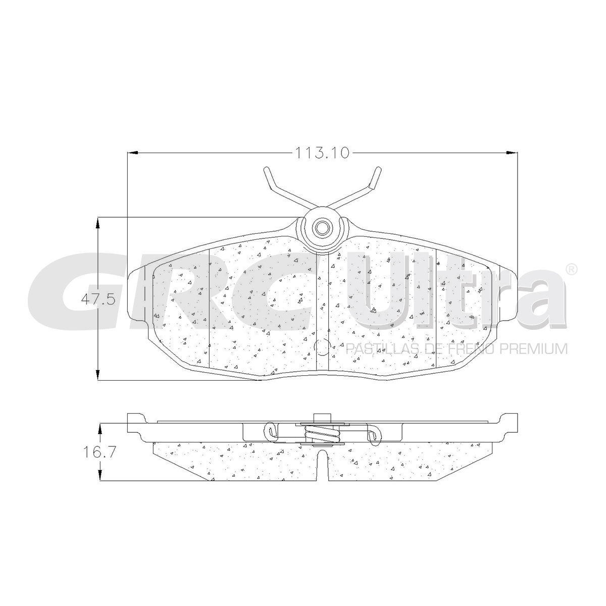 GMD1082 - BALATAS SEMIMETALICAS TRASERAS PARA AVANTI AVANTI 2005-2007