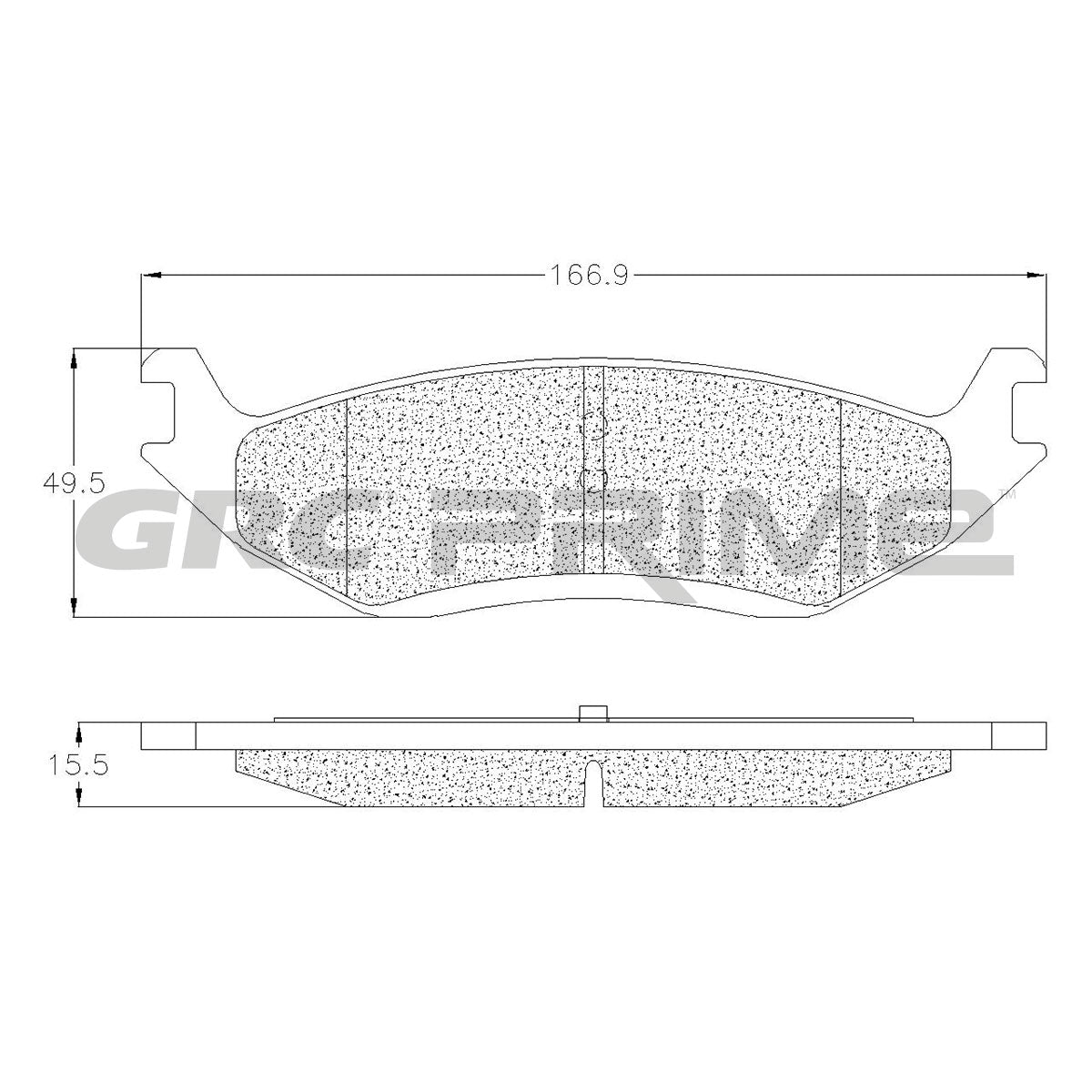 GPRD967SD - BALATAS SEMIMETALICAS TRASERAS PARA CHRYSLER ASPEN 4.7L 2008-2008