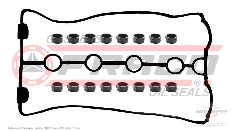 VSX-6040075-1 - EMPAQUE DE TAPA PUNTERIAS PARA CHEVROLET AVEO L4 1.6 L F16D3 16 V. DOHC F16D3 LXT 2004-2012