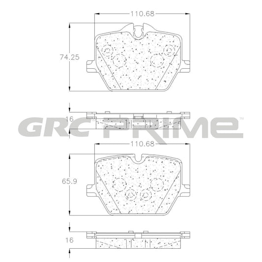 GPRD2220 - BALATAS CERAMICAS TRASERAS PARA BMW 230I 2022-2023