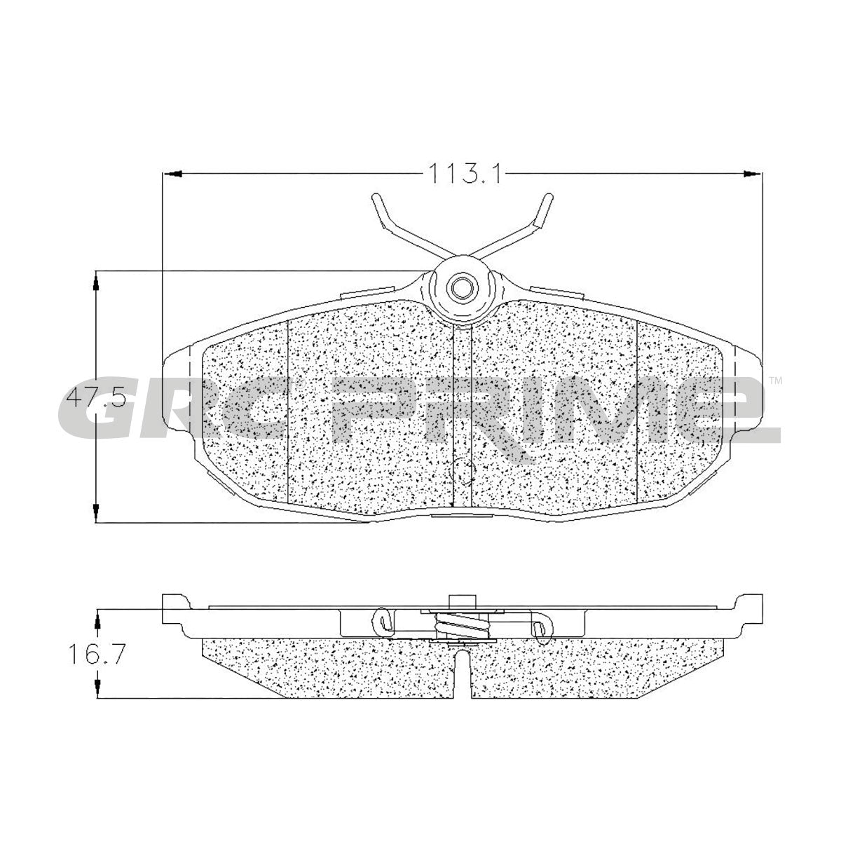 GPRD1082 - BALATAS SEMIMETALICAS TRASERAS PARA AVANTI AVANTI 2005-2007