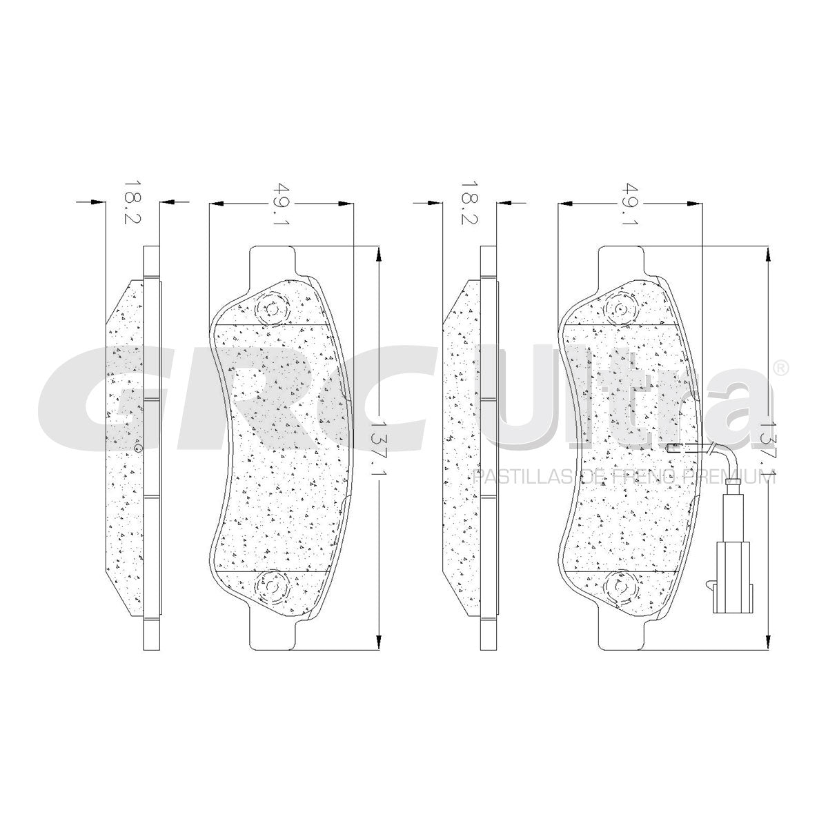 GMD1490A - BALATAS SEMIMETALICAS TRASERAS PARA FIAT DUCATO 2008-2020