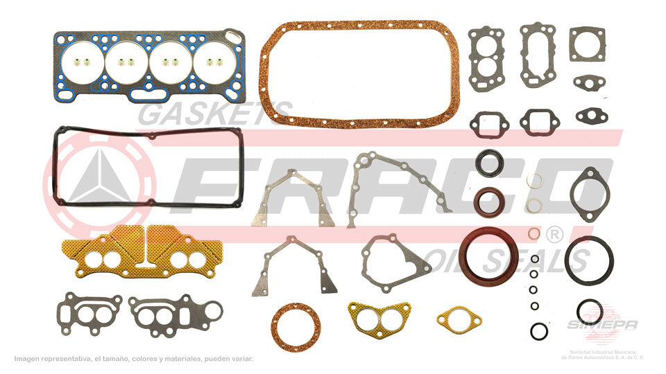 FSX-5540190 - JUEGO DE EMPAQUES PARA DODGE COLT L4 1.4 L 8 V. SOHC 1979-1984